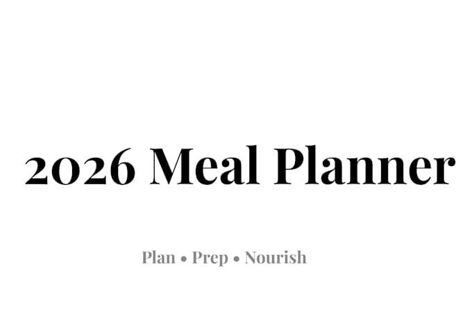 create a 2026 monthly meal planner PDF and water tracker for you